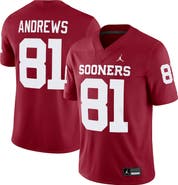 Jordan Brand Men's Jordan Brand Mark Andrews Crimson Oklahoma Sooners Alumni Player Game Jersey