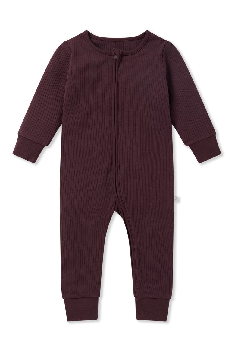 Clever Zip Footie, Main, color, BERRY