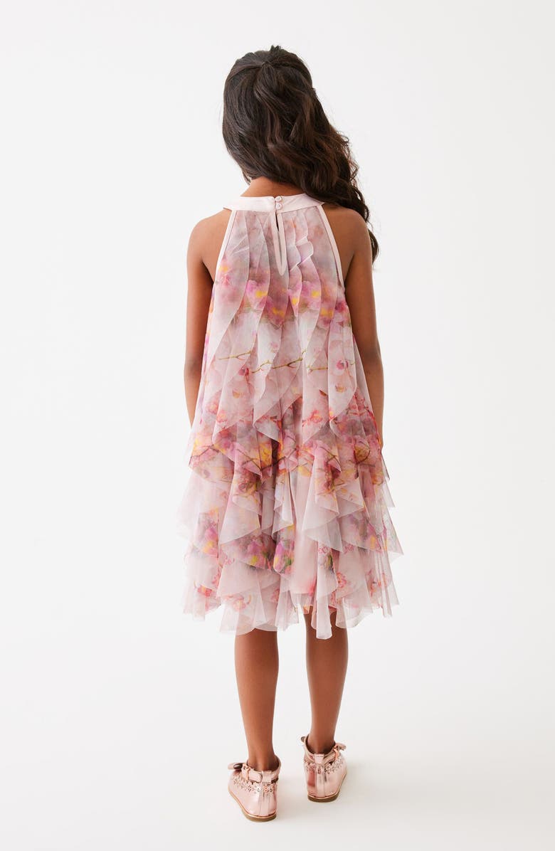 Baker by Ted Baker Kids' Vertical Ruffle Tulle Dress, Alternate, color, 