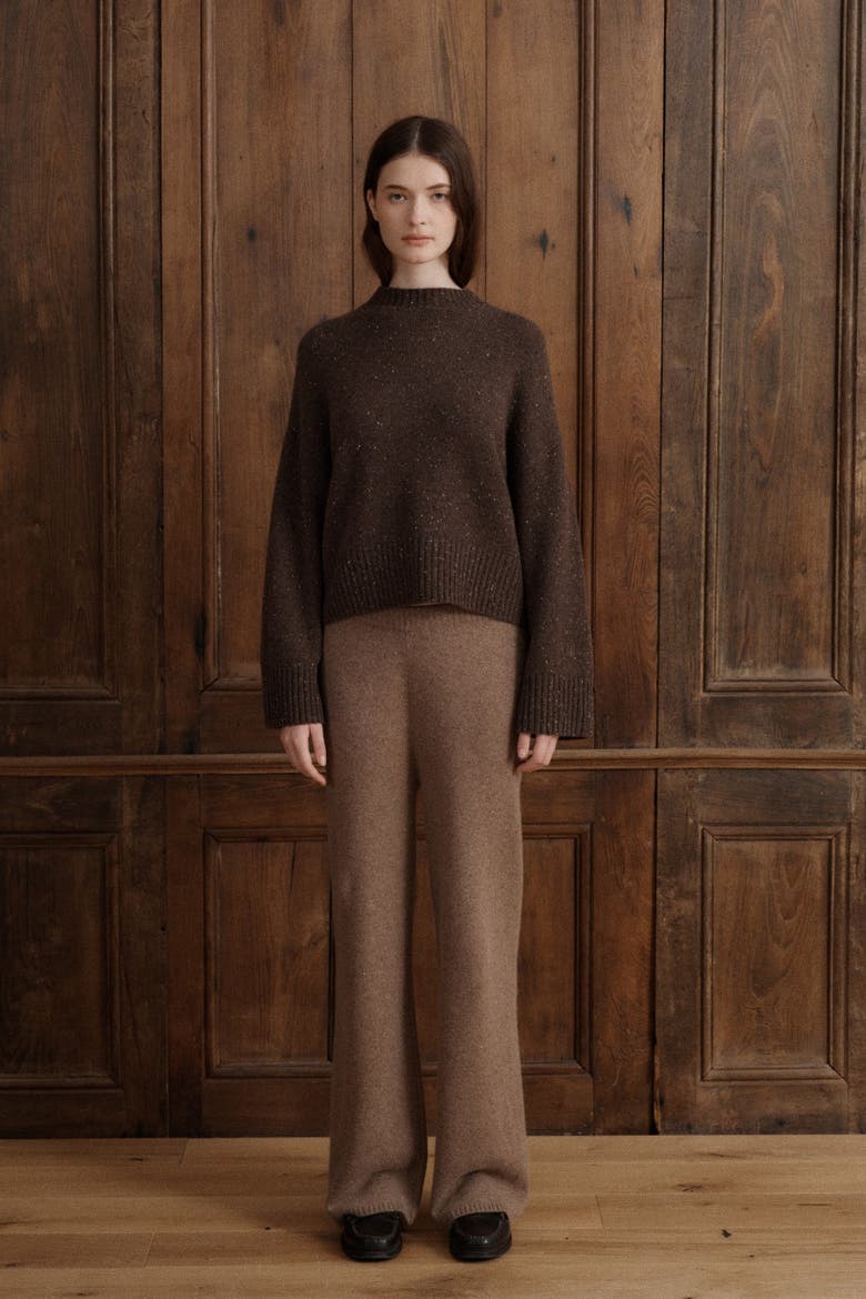 Bettina Cashmere Sweater, Alternate, color, Oak