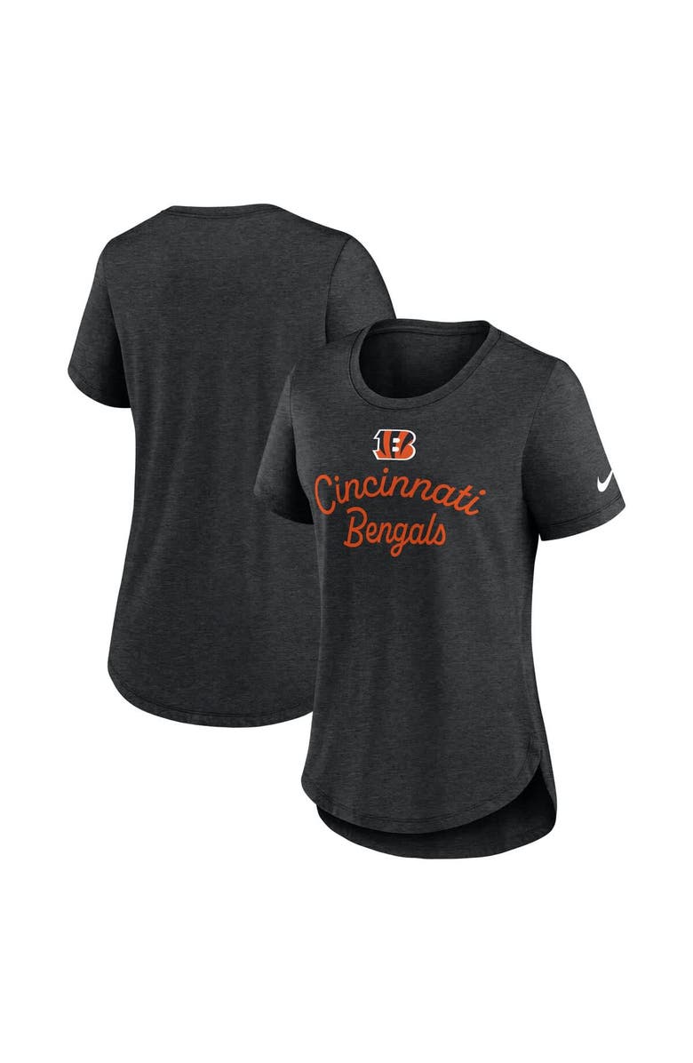 Nike Women's Nike Black Cincinnati Bengals Script Tri-Blend T-Shirt, Main, color, Black