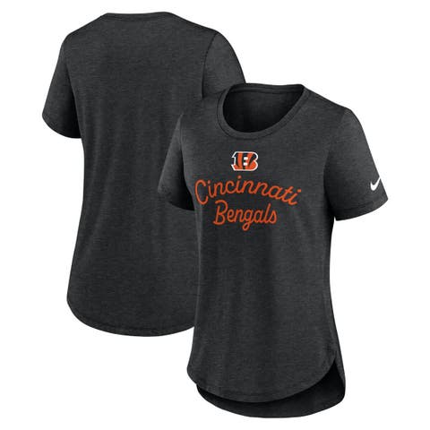 Women's Nike Black Cincinnati Bengals Script Tri-Blend T-Shirt