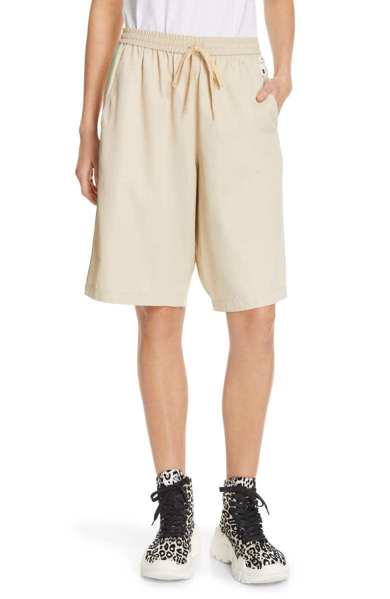 Tibi Drapey Tech Suiting Shorts, Main, color, 