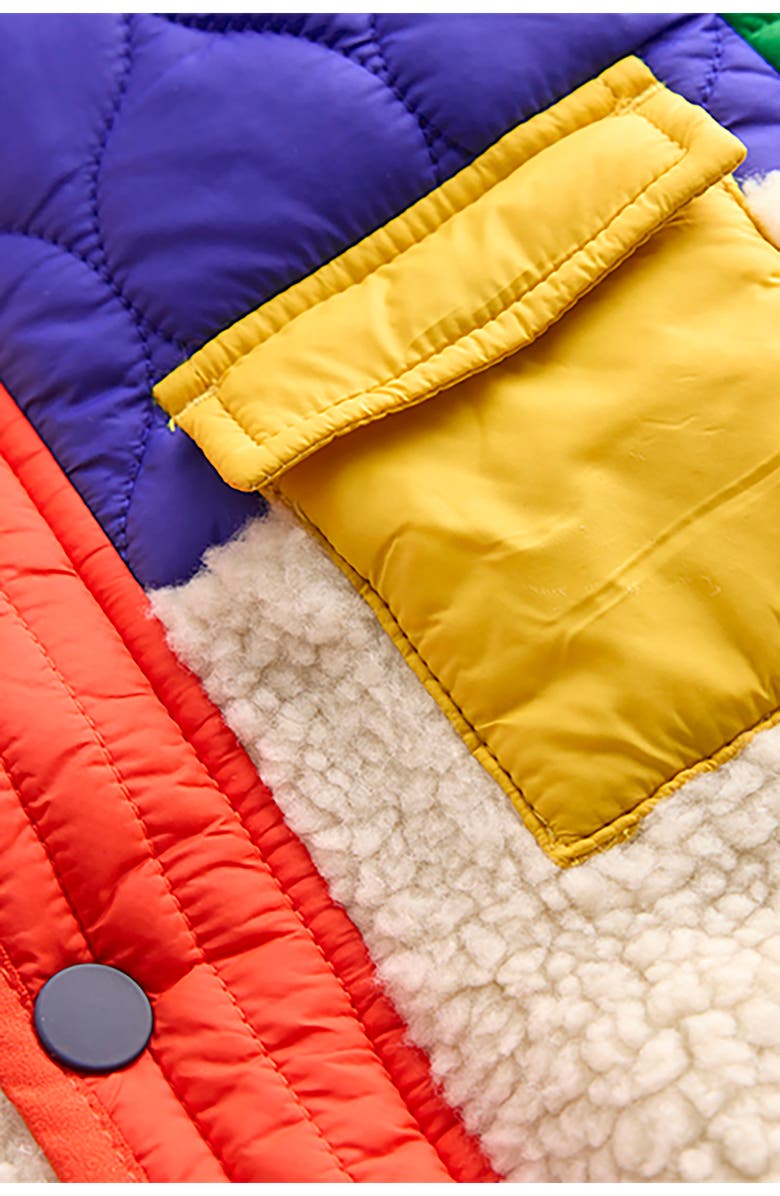 Kids' Colorblock Mixed Media Hooded Jacket