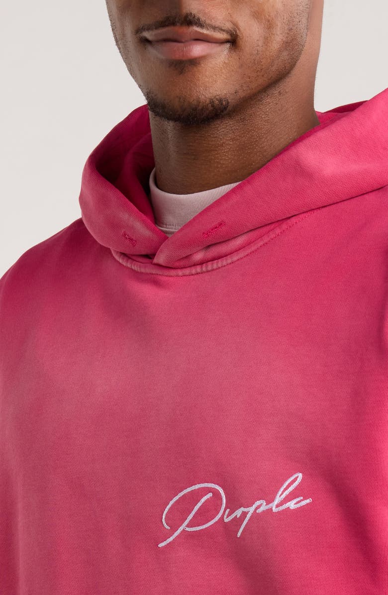 PURPLE BRAND Ombré Cotton Graphic Hoodie, Alternate, color, Red