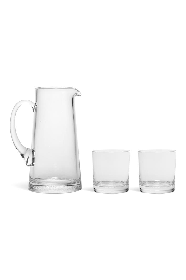 Limelight 3-Piece Pitcher & Glasses Gift Set, Main, color, CLEAR