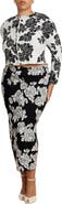 ELOQUII Floral Intarsia Sweater Skirt