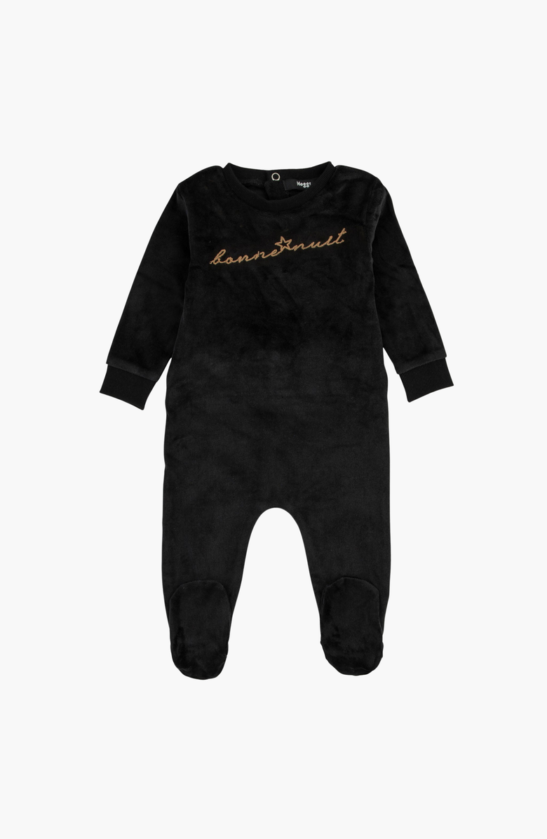 NoggiWear Bonne Nuit Velour Footie, Main, color,