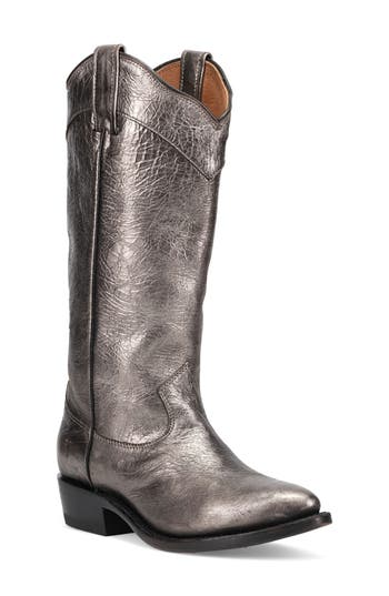 Frye Billy Daisy Knee High Western Boot In Gray