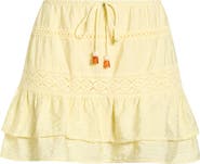 KITTENISH Ruffle Tie Waist Miniskirt