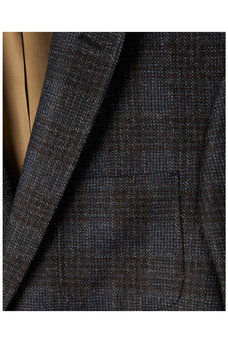 Plaid Wool Sport Coat, Alternate, color, BROWN