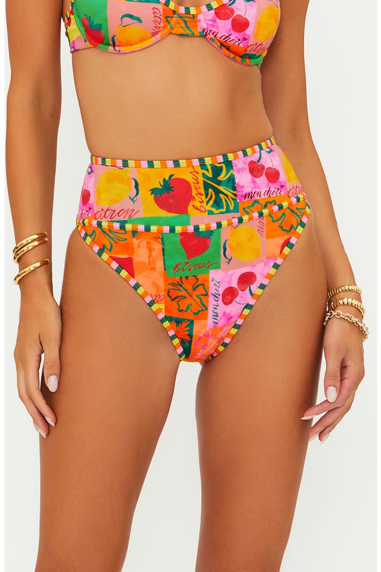 Carlotta High Waist Bikini Bottoms, Main, color, FRUIT MAR