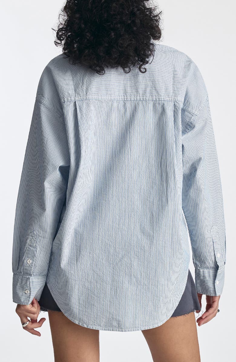 Brooklyn Industries Stripe Cotton Shirt, Alternate, color, Blue Striped