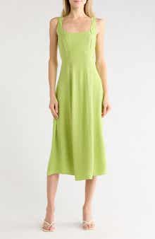 Sleeveless A-Line Midi Dress