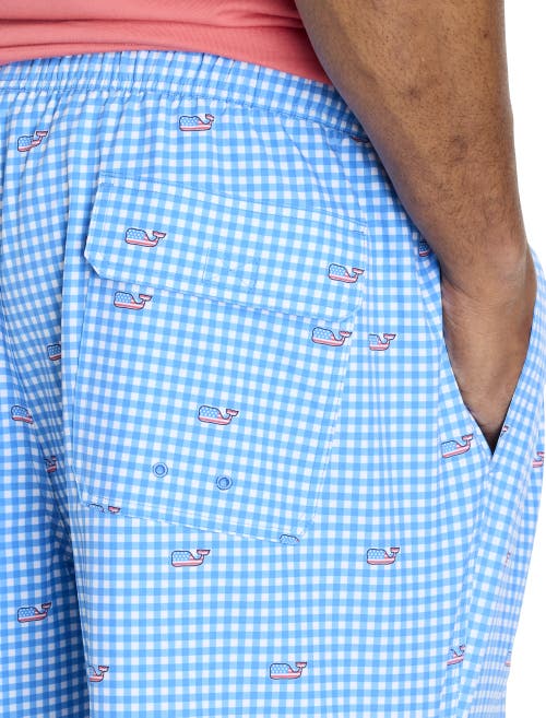 Vineyard Vines Big & Tall Flag Whale Swim Trunks