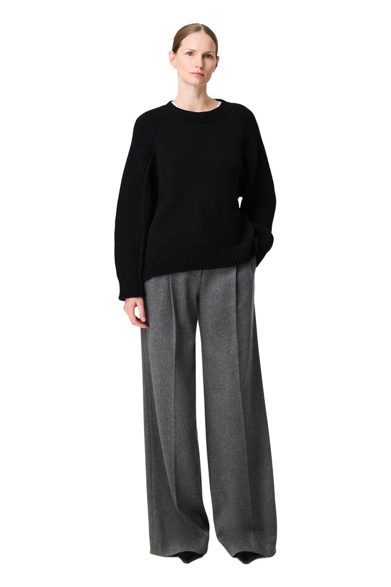 Oversized Luxe Crewneck, Main, color, Black