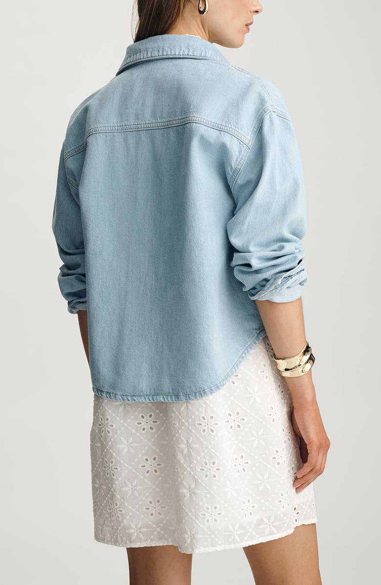 Mavi Jeans Carlia Bleached Denim Shirt, Alternate, color,