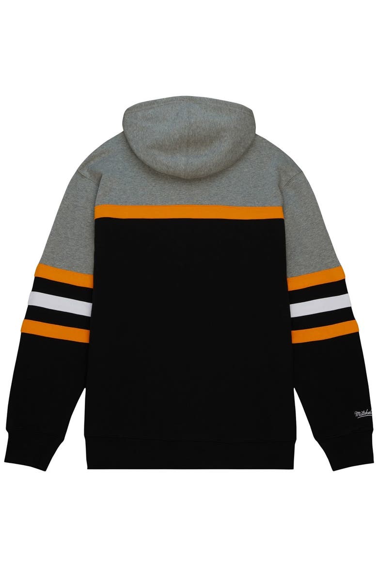 Men's Mitchell & Ness Black/Gray Boston Bruins Head Coach Pullover Hoodie, Alternate, color, Black