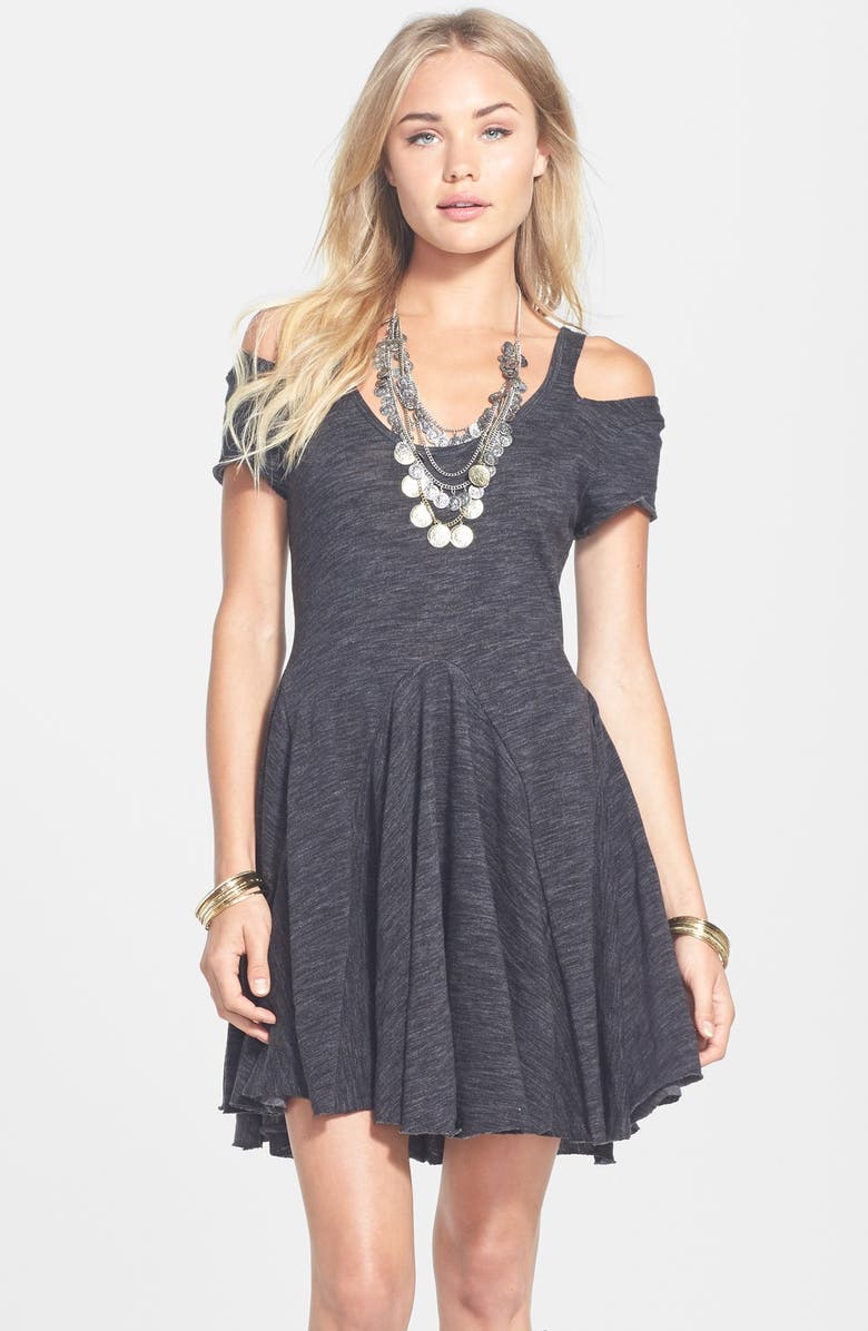 Free People 'Tiny Dancer' Cold Shoulder Skater Dress, Main, color, 