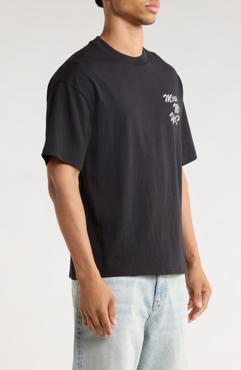 PacSun Miss Me Cotton Graphic T-Shirt, Alternate, color, Black