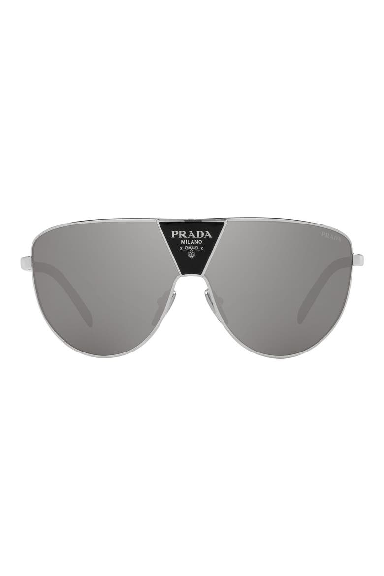 37mm Rectangular Sunglasses, Main, color, SILVER