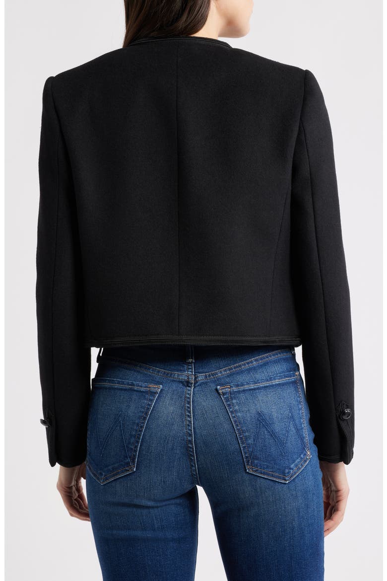 Christy Wool-Blend Military Jacket, Alternate, color, BLACK