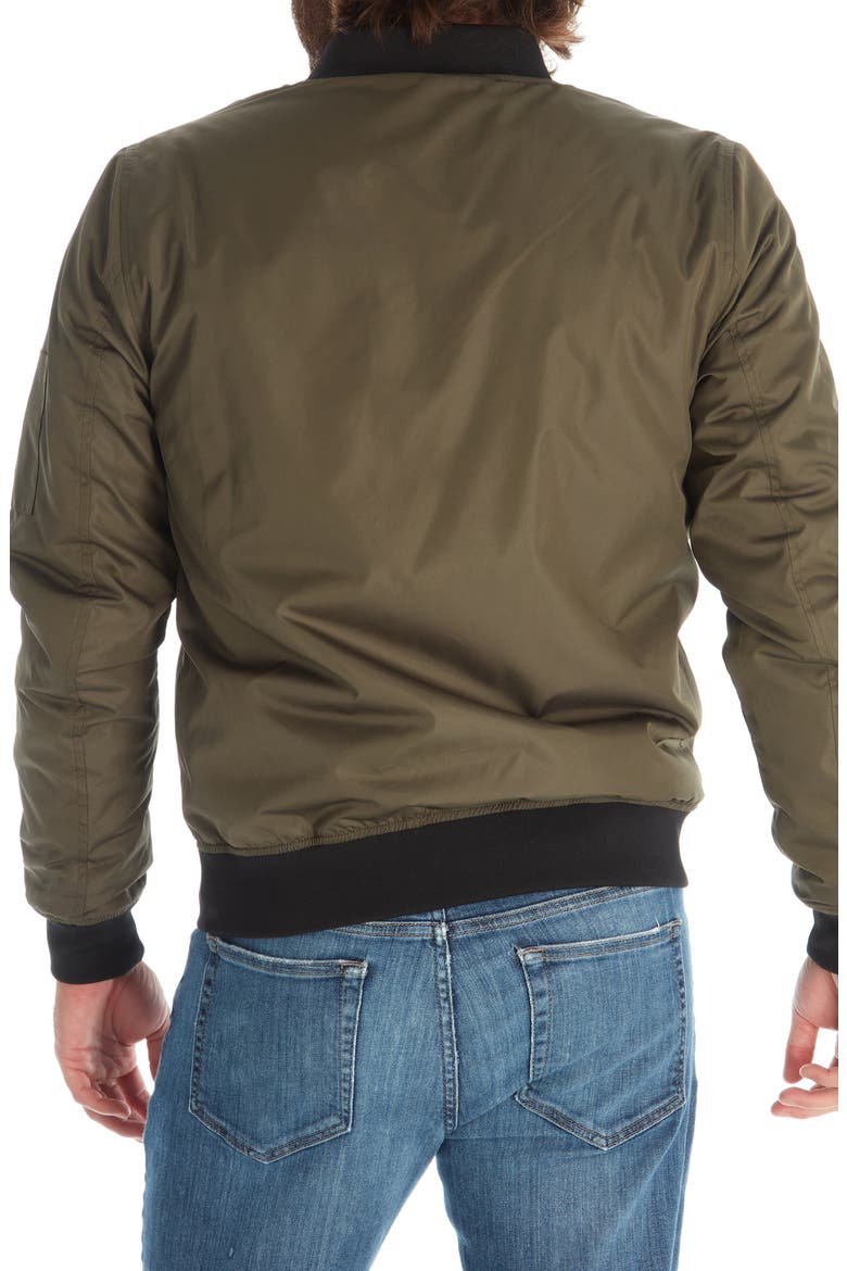 Zip Up Bomber Jacket, Alternate, color, OLIVE