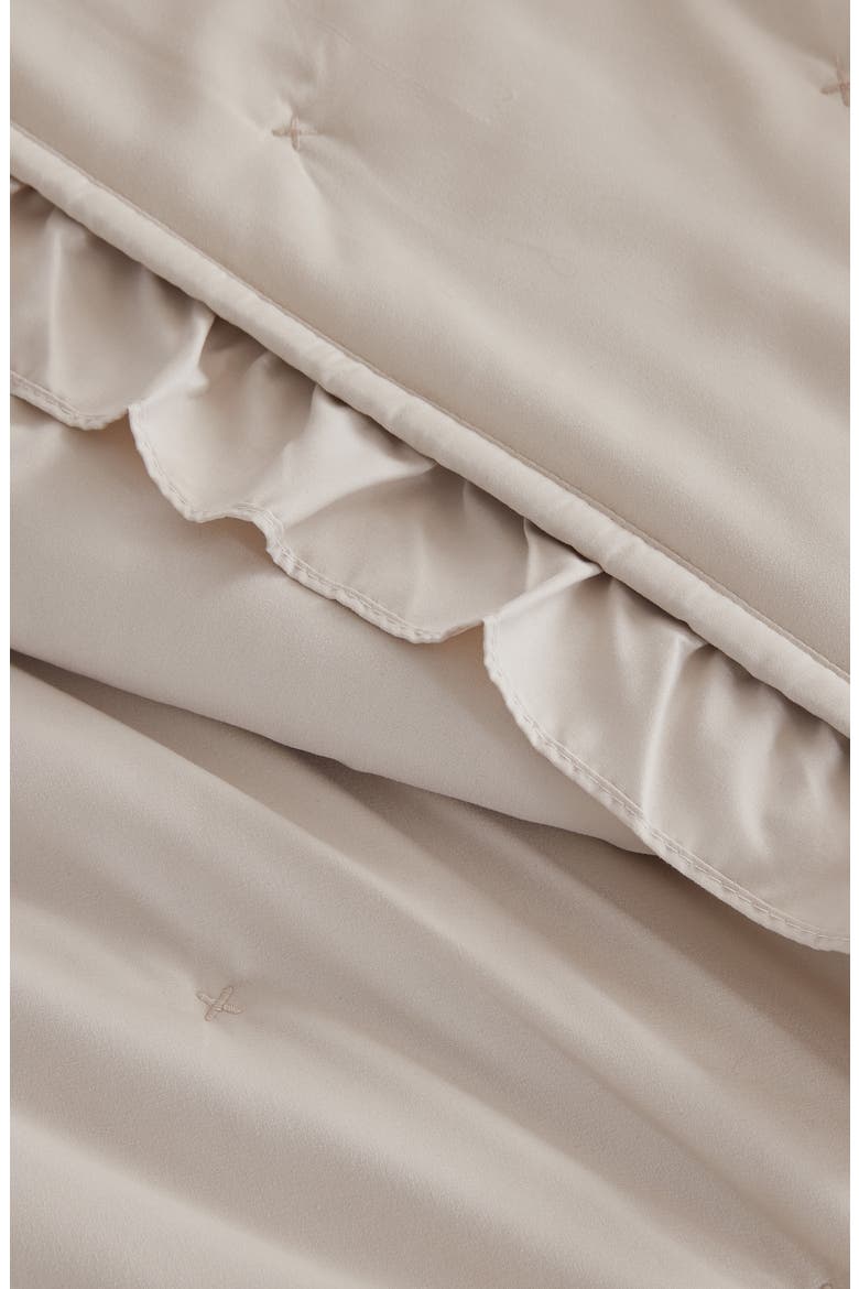 Ruffle Quilt Set, Alternate, color, BONE