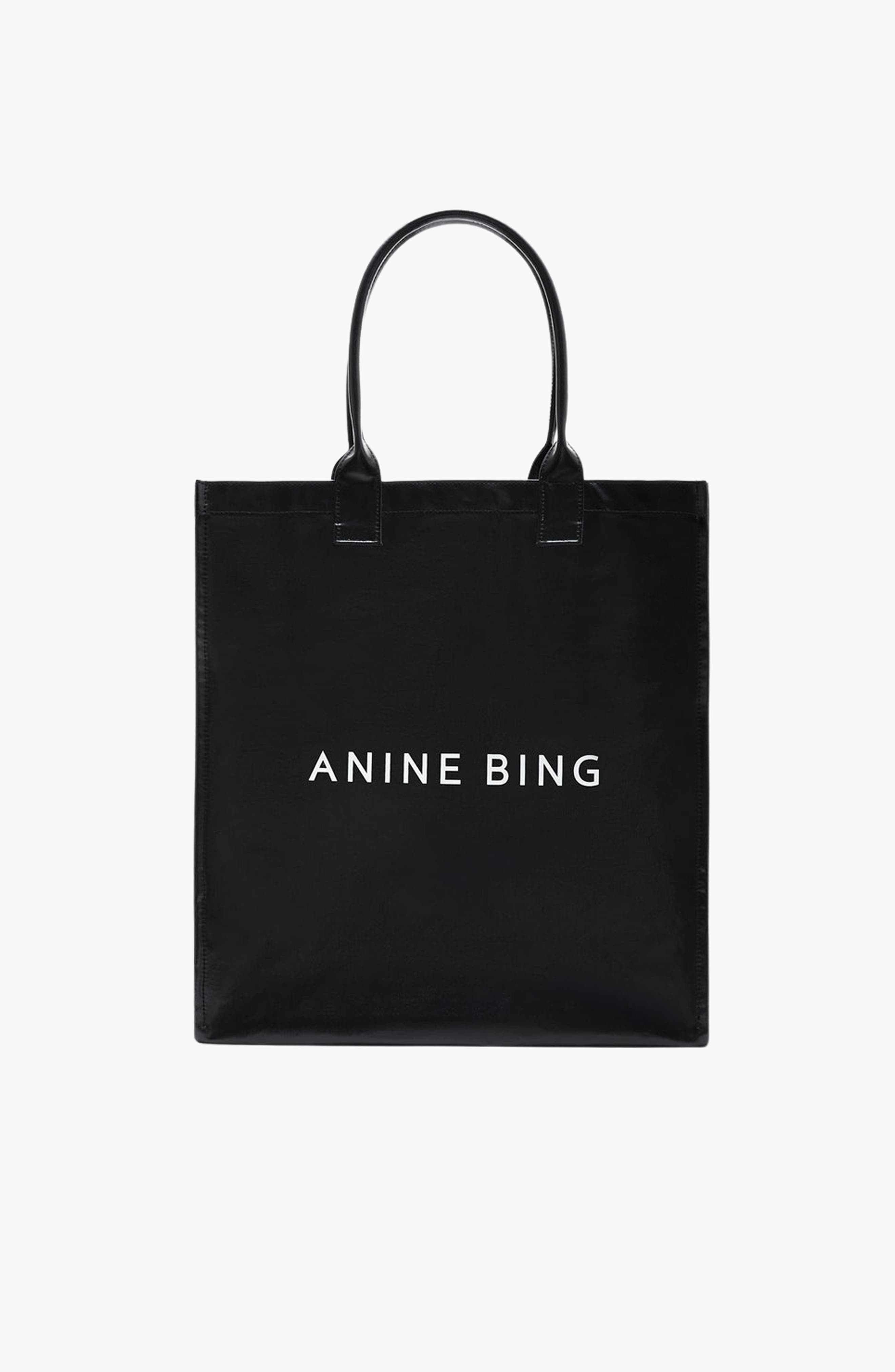 Leonie Coated Canvas Tote, Main, color, Black
