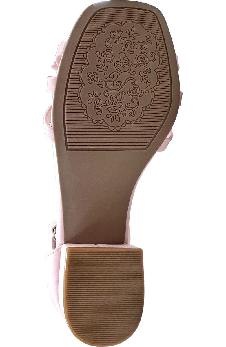 JELLYPOP Kids' Zendah Metallic Block Heel Sandal, Alternate, color, Light Pink