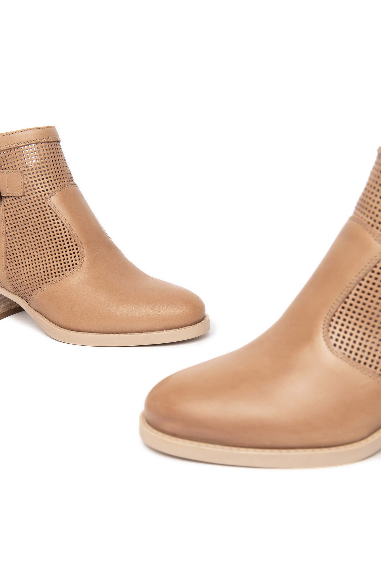 NeroGiardini Perforated Bootie, Alternate, color, Brown