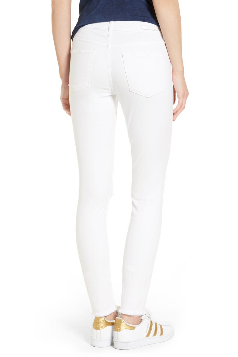 Sarah Distressed Skinny Jeans, Alternate, color, WHITEHALL