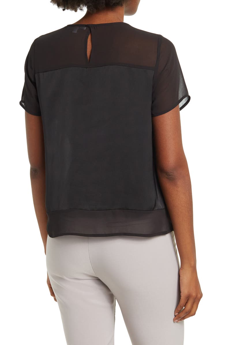 DR2 by Daniel Rainn Satin Chiffon Tee, Alternate, color,