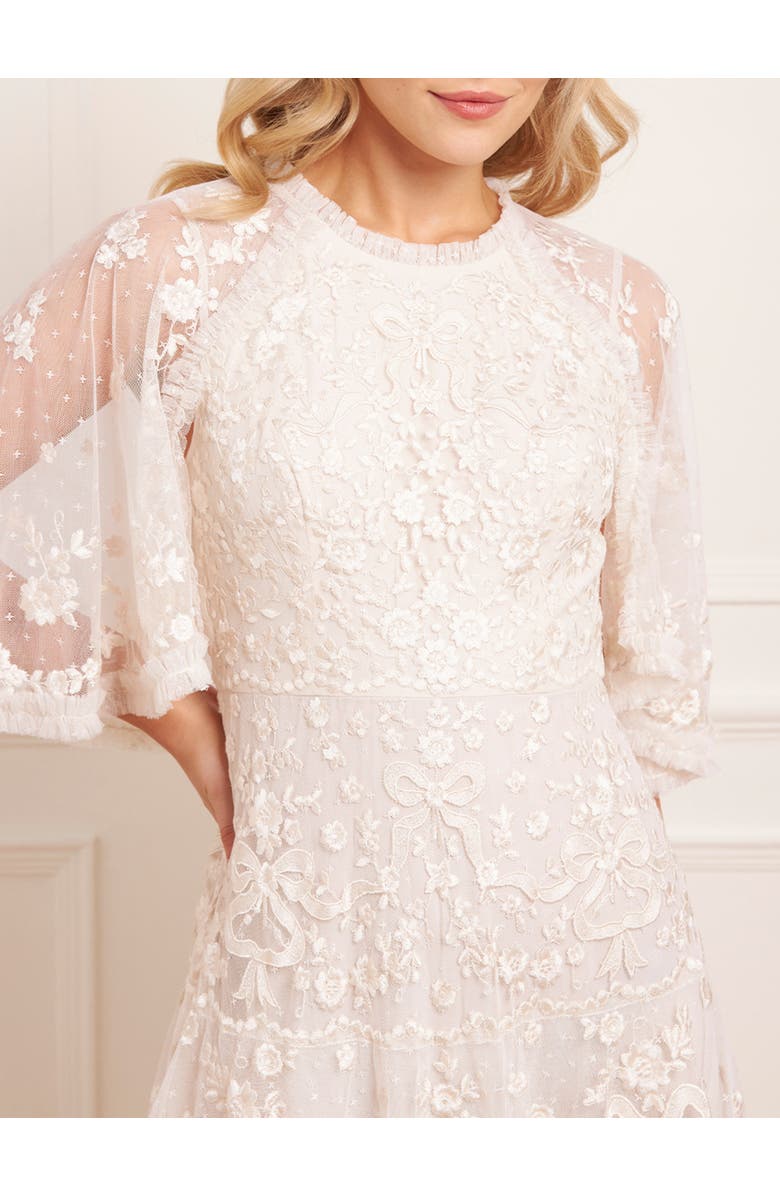Needle & Thread Bonnie Bow Lace Dress, Alternate, color, Cream/Cream