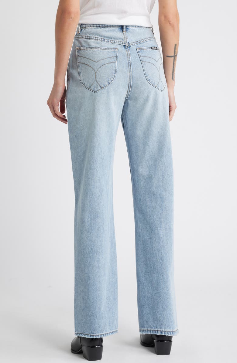 Rolla’s 90s Relaxed Faded Blue High Waist Nonstretch Straight Leg Jeans, Alternate, color, Light Vintage Blue