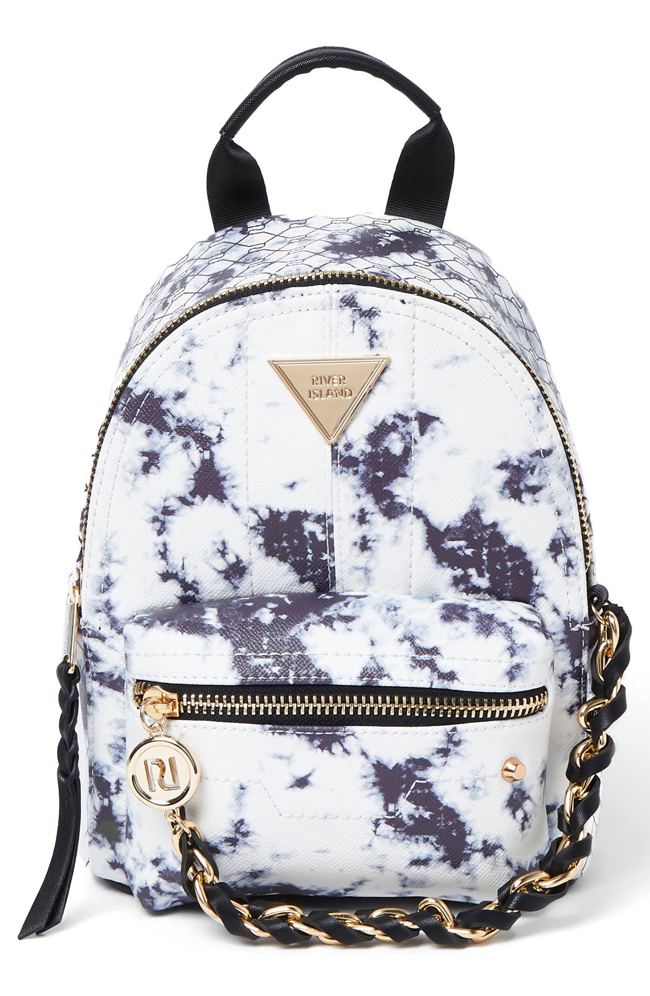 River Island Tie Dye Chain Backpack, Main, color, 