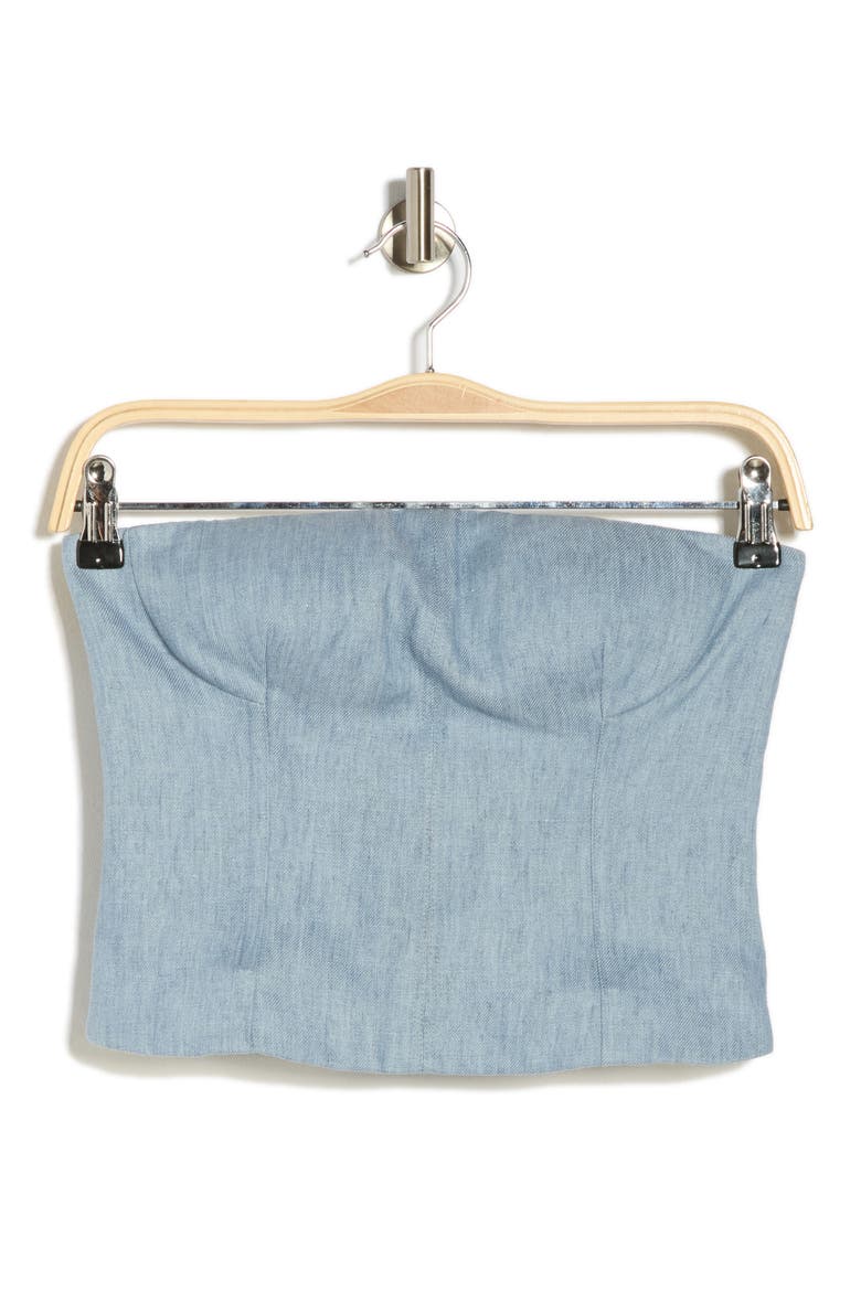 Jillian Bustier Top, Alternate, color, LIGHT INDIGO