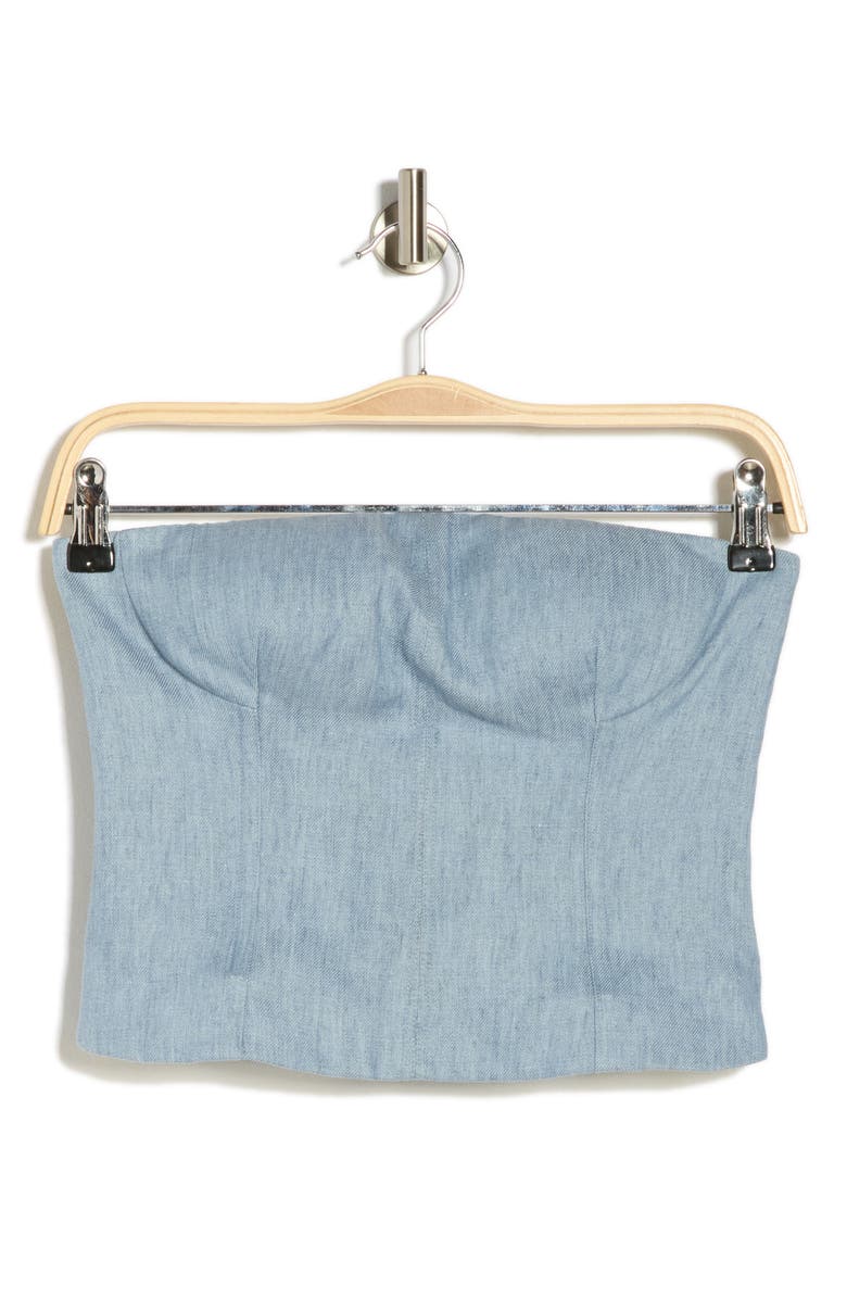 TWP Jillian Bustier Top, Alternate, color, Light Indigo