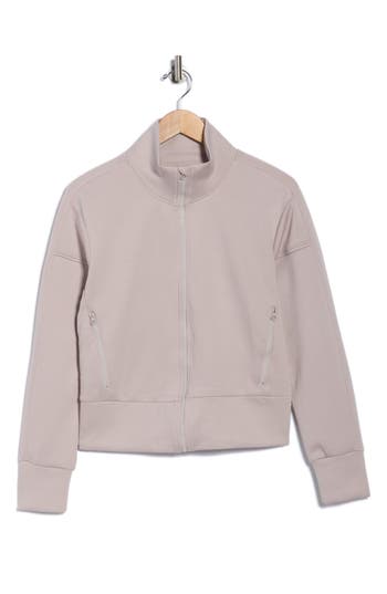 Layer 8 Archaeo Performance Scuba Knit Top In Neutral