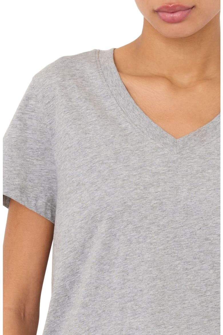 Organic Cotton Softspun Essential V-Neck Tee, Alternate, color, Heather Grey