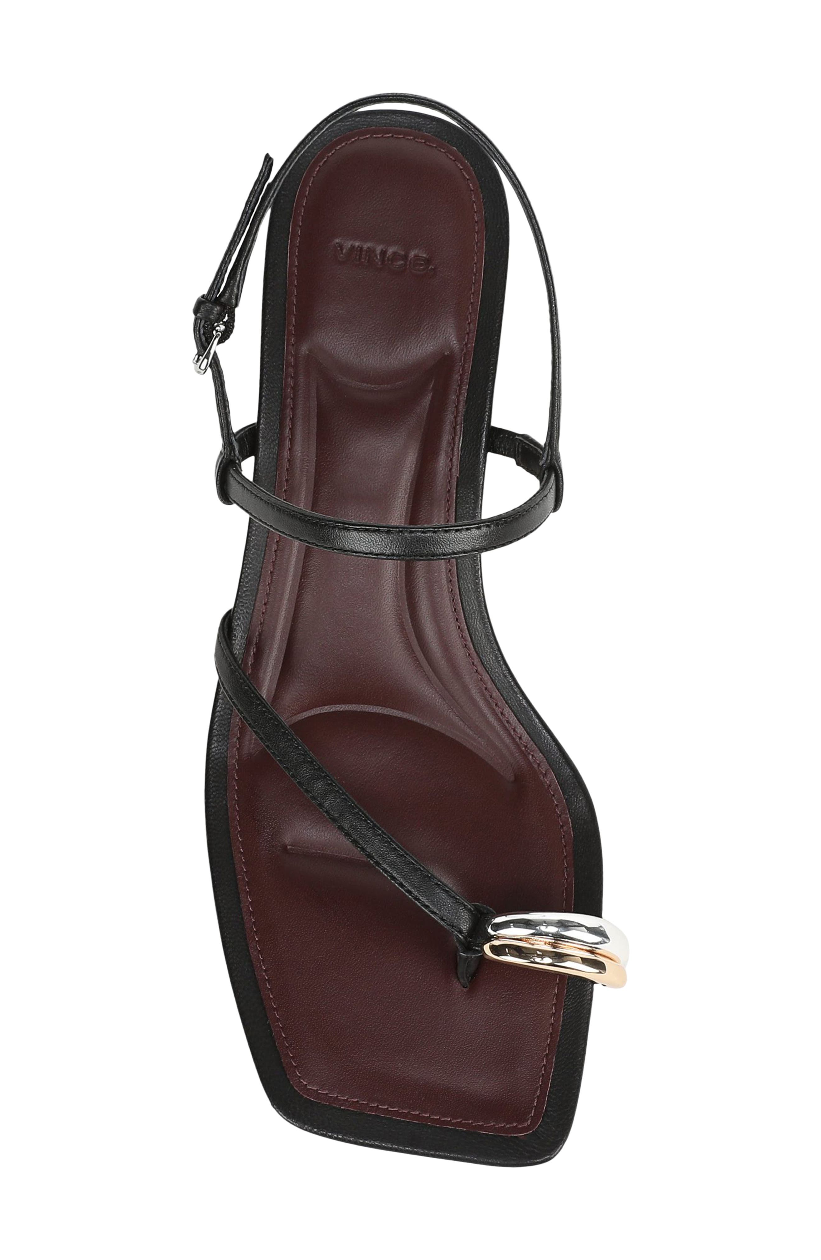 Vince Polli Kitten Heel Sandal, Alternate, color, Black