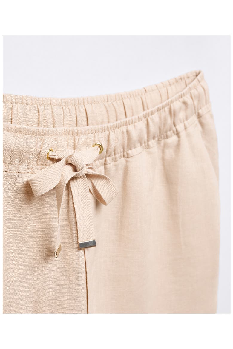 Drawstring Linen Pants, Alternate, color, LIGHT/ PASTEL GREY