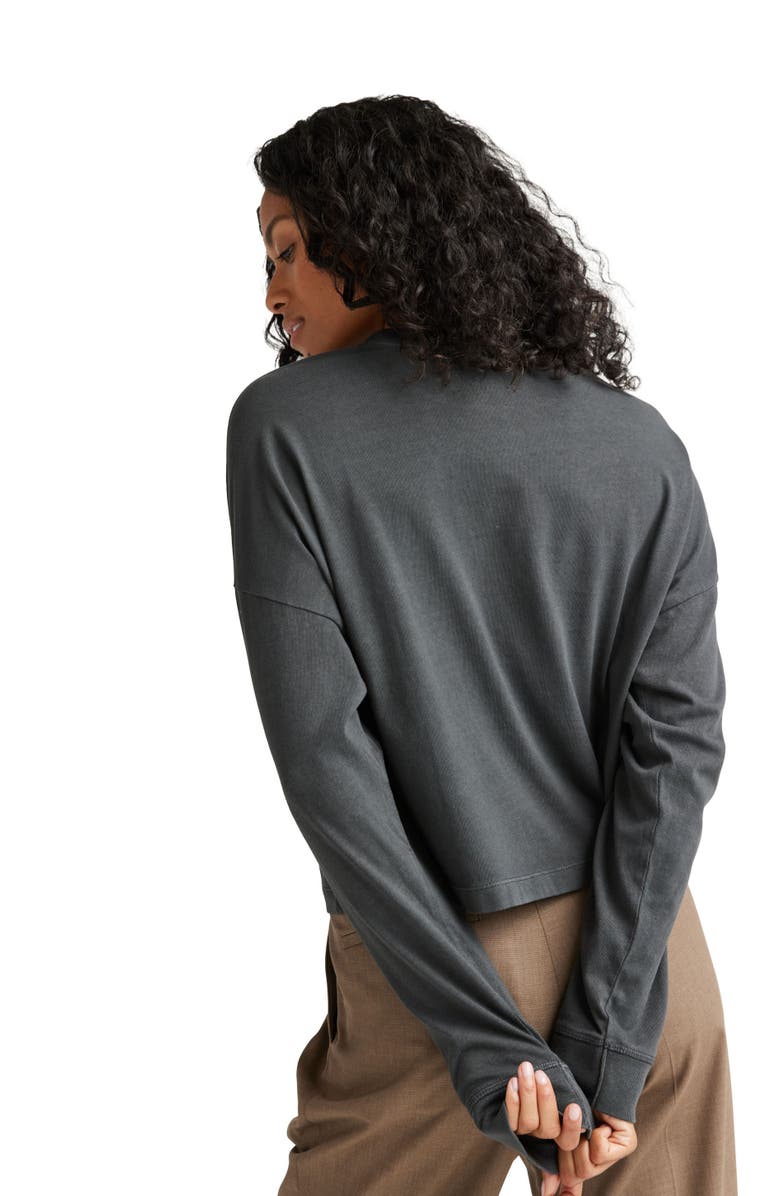 Richer Poorer The Relaxed Crop Long Sleeve Tee, Alternate, color, Stretch Limo