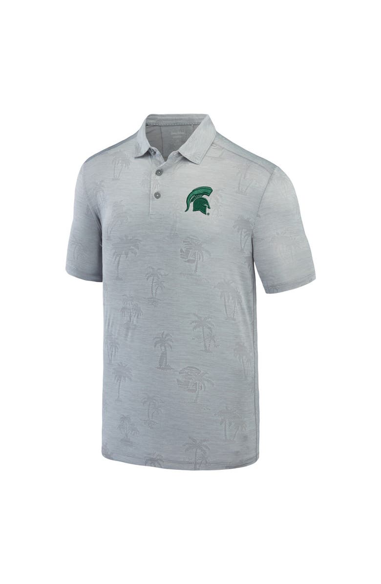 Tommy Bahama Men's Tommy Bahama Gray Michigan State Spartans Sport Palm Coast Palmera IslandZone Polo, Alternate, color, Gray