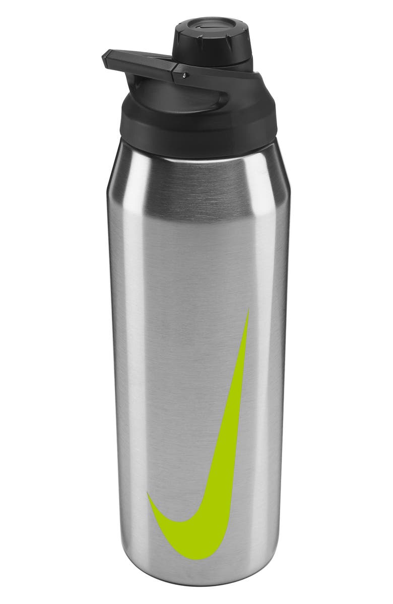 Nike 32-Ounce Recharge Stainless Steel Chug Bottle, Main, color, Brushed Ss/ Volt