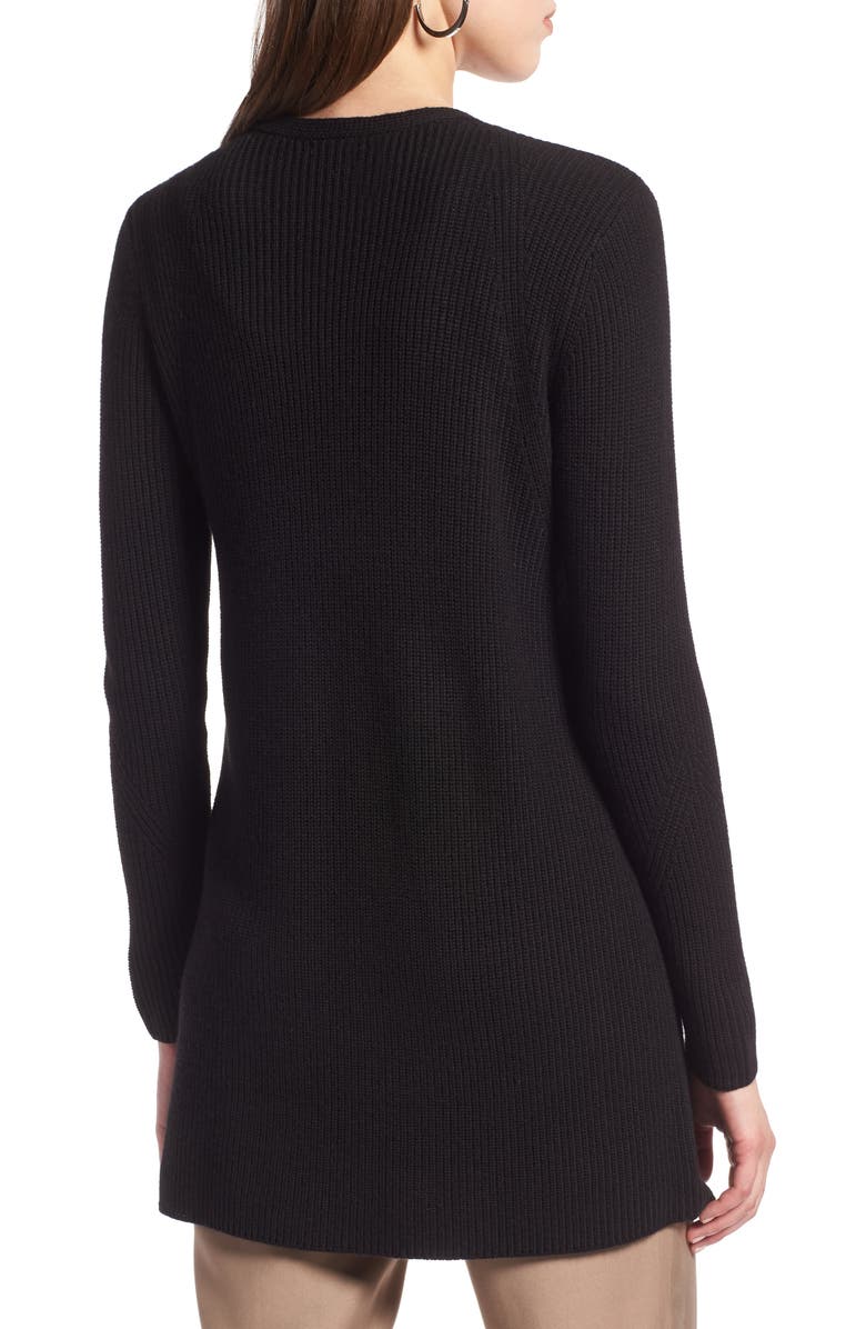 Halogen<sup>®</sup> Long Ribbed Cardigan, Alternate, color, 