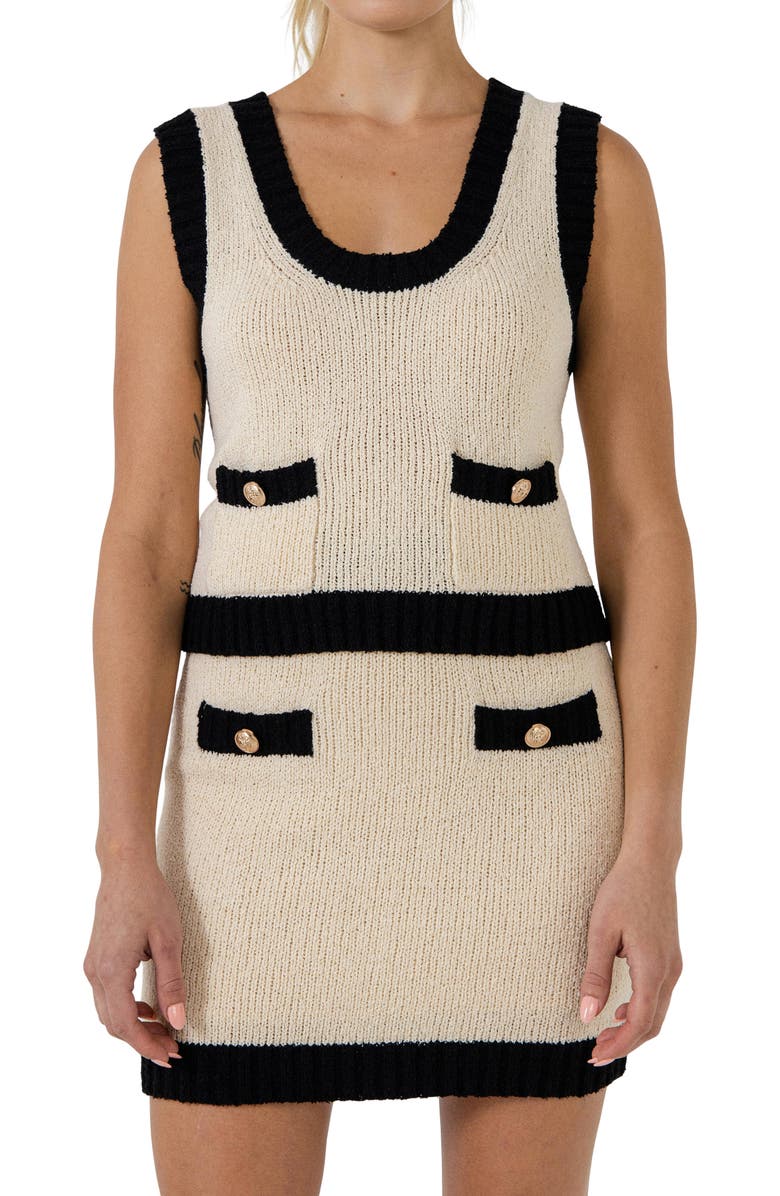 Endless Rose Sleeveless Crop Sweater, Main, color, 