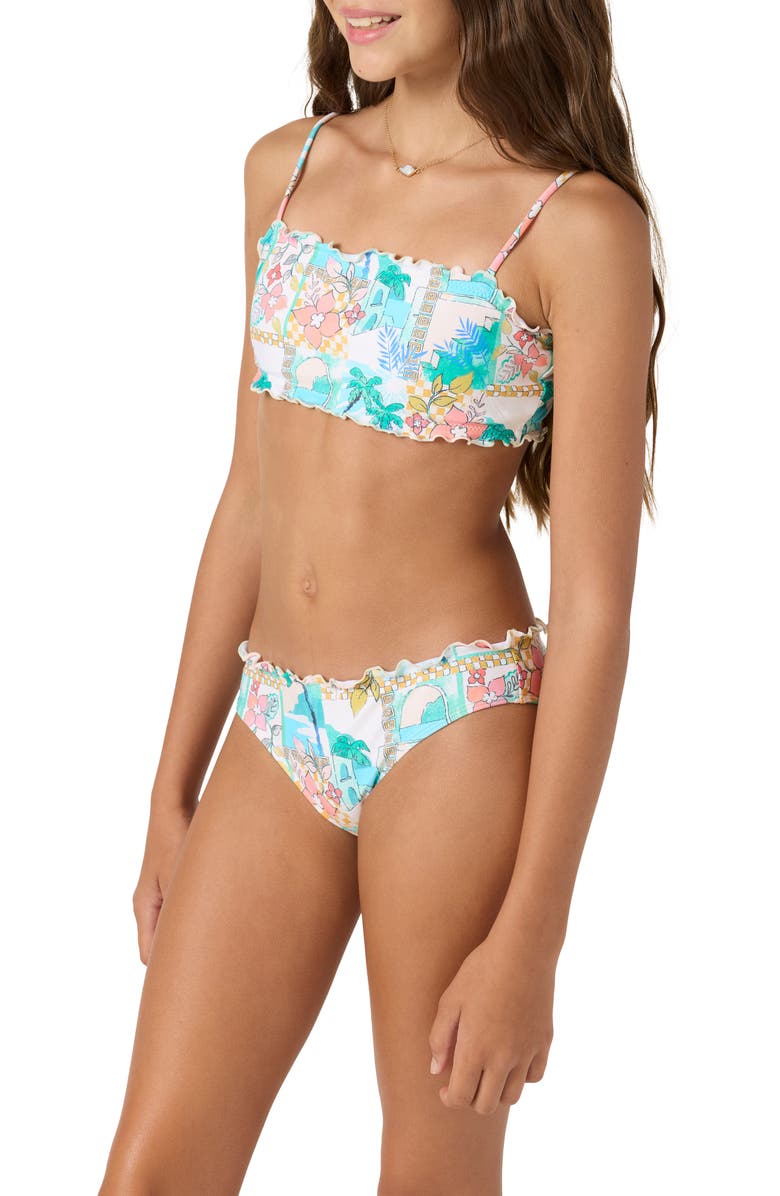 O'Neill Kids' Maritime Ruffle Two-Piece Swimsuit, Alternate, color, 