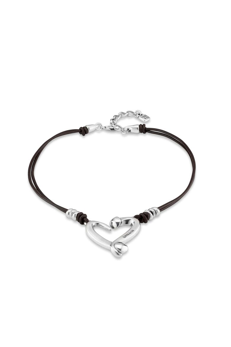 Dual Strap Heart Pendant, Alternate, color, Silver