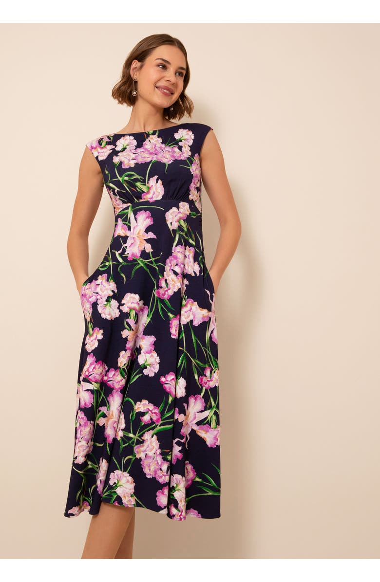 Alie Street London Luna Midi Jersey Dress, Alternate, color, Midnight Blossom